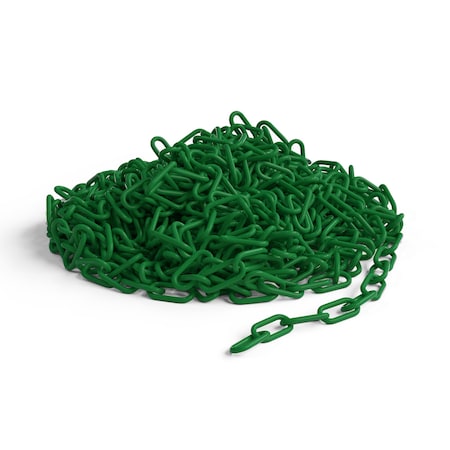 Dark Green Plastic Chain, 2 In, 50 Ft. Long